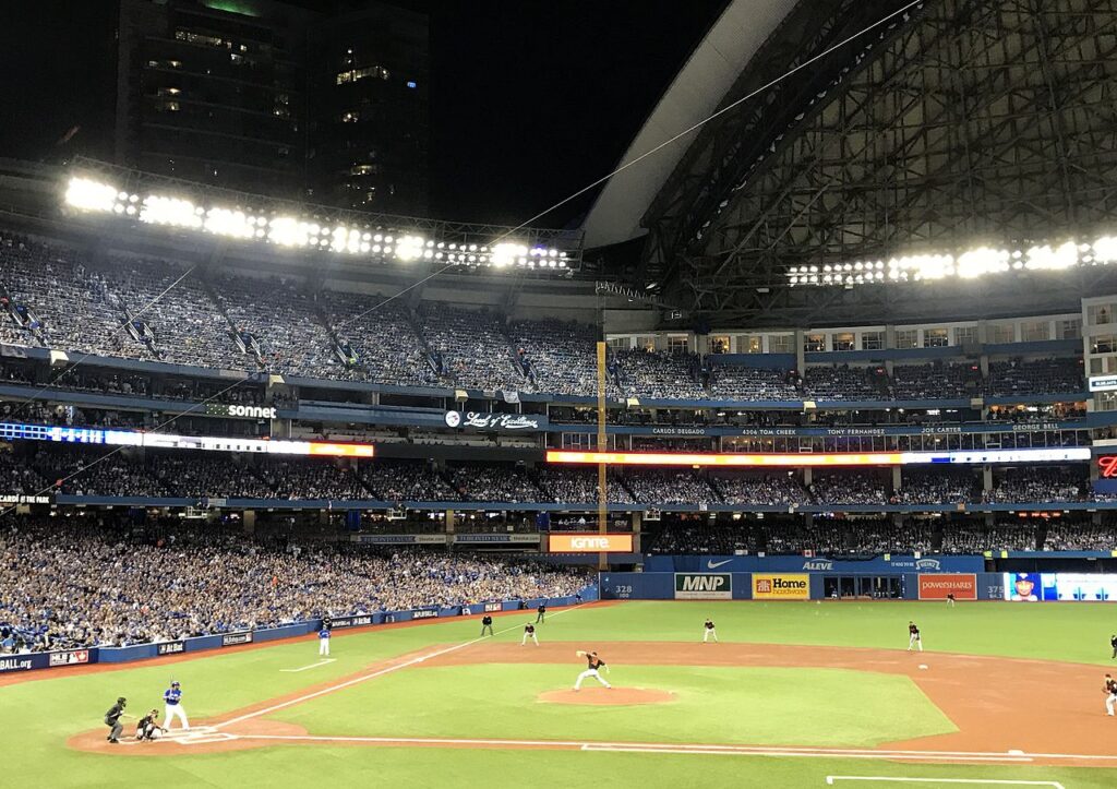 The 2016 American League Wild Card Game played at Rogers Centre. The Toronto Blue Jays use the stadium.